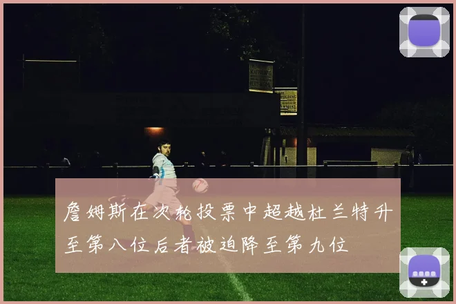 詹姆斯在次轮投票中超越杜兰特升至第八位后者被迫降至第九位